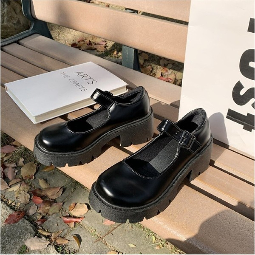 Deef Wear Siyah Oxford Harajuku Tarz Lolita Ayakkabı Kadın Günlük Ayakkabıları Fiyatı