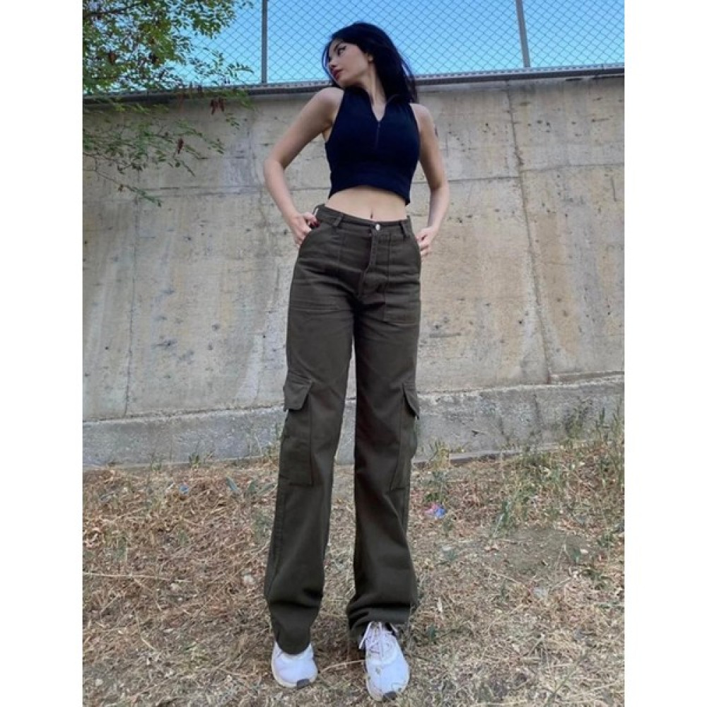Deef Wear Y2K Haki Kargo Pantolon Kadın Pantolon Fiyatı