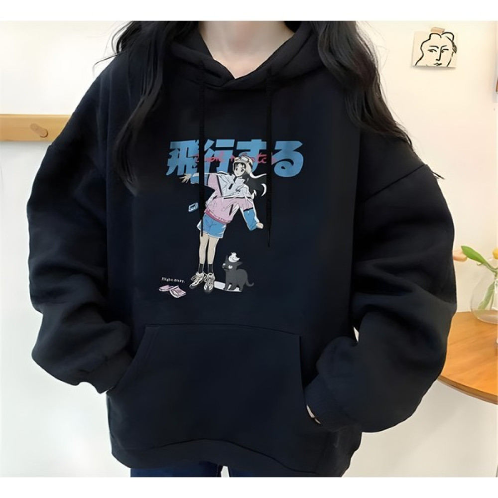 Deef Wear Y2K Harajuku Unisex Baskılı Üç Iplik Şardonlu Sweatshirt Bayan Sweatshirt Fiyatı