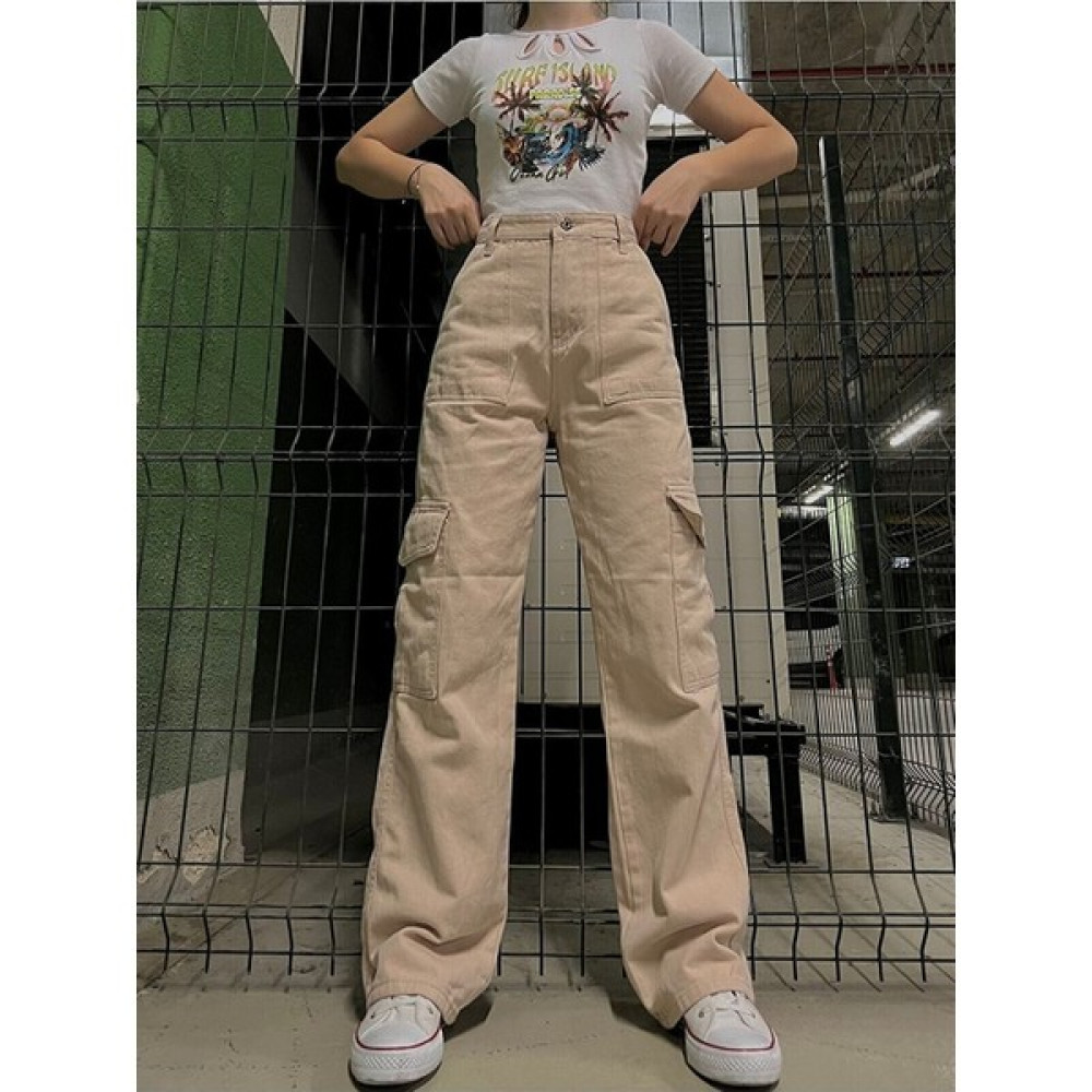 Deef Wear Y2K Krem Kargo Pantolon Kadın Pantolon Fiyatı