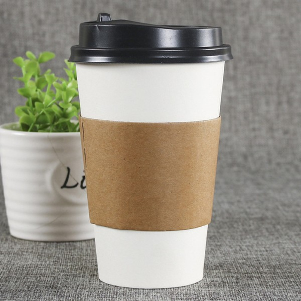 Deembro 12 Oz-16 Oz Karton Bardak Tutacağı Sleeve Kahve Bardak Tutacağı Karton Kahve Bardak Kılıfı - 100 adet Mutfak Sarf Malzemeleri Fiyatı