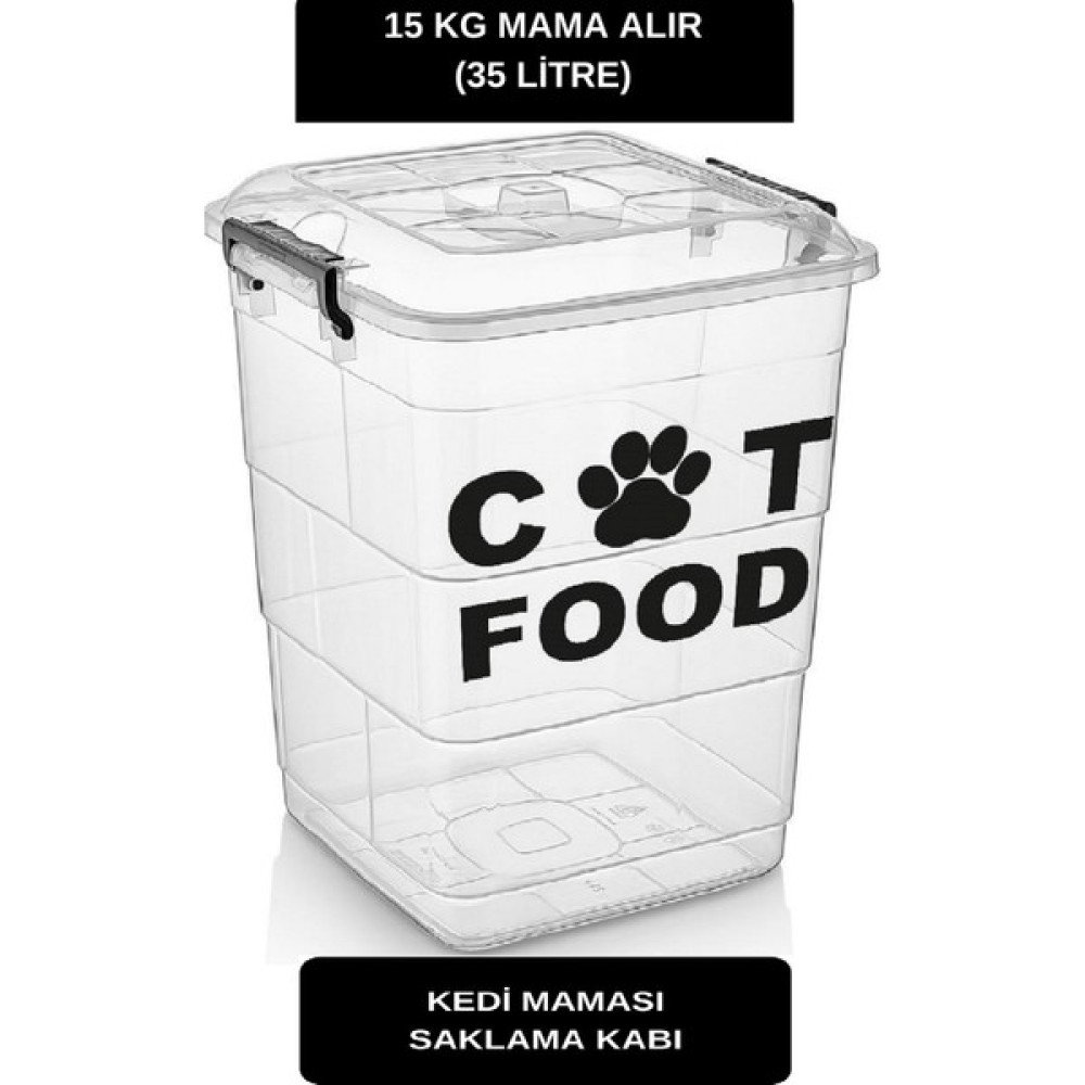 Deembro 15 kg Kedi Mama Saklama Kabı Mama Saklama Kabı Kuru Mama Saklama Kutusu Kedi Maması Saklama Kabı Evcil Hayvan Ürünleri Fiyatı