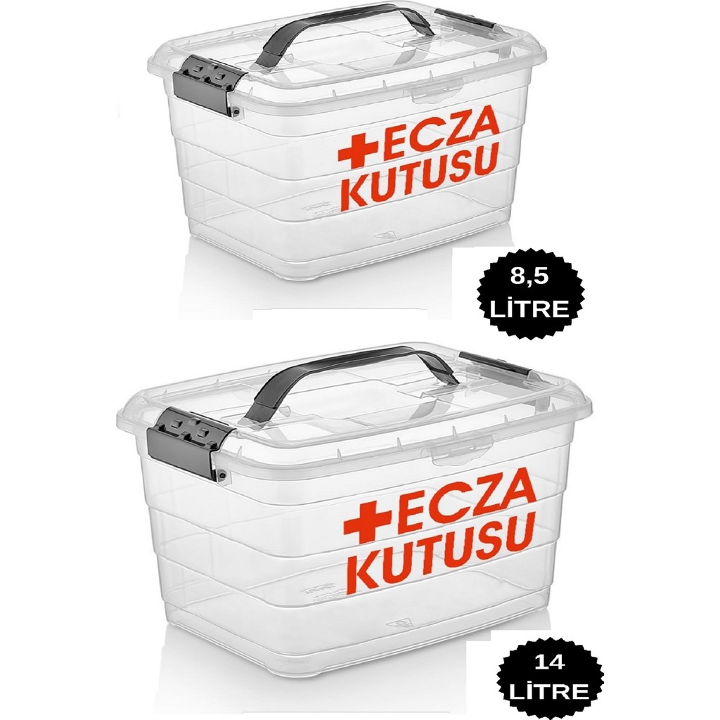 Deembro 2 Adet 14 Lt+8,5 Lt Ecza Kutusu Ecza Dolabı Çantası Ilaç Kutusu Ilaç Saklama Kabı Kutusu Ilaç Dolabı Yeni Ürün Eşya Saklama / Düzenleme Fiyatı