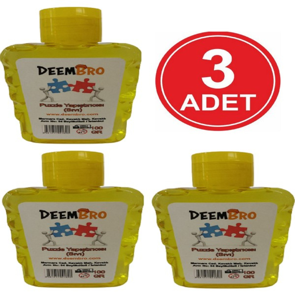 Deembro 3 Adet Puzzle Yapıştırıcısı 100 gr (Yeni Ürün) 3*100 gr Toplam 300 gr Gönderilmektedir Puzzle & Aksesuarları Fiyatı