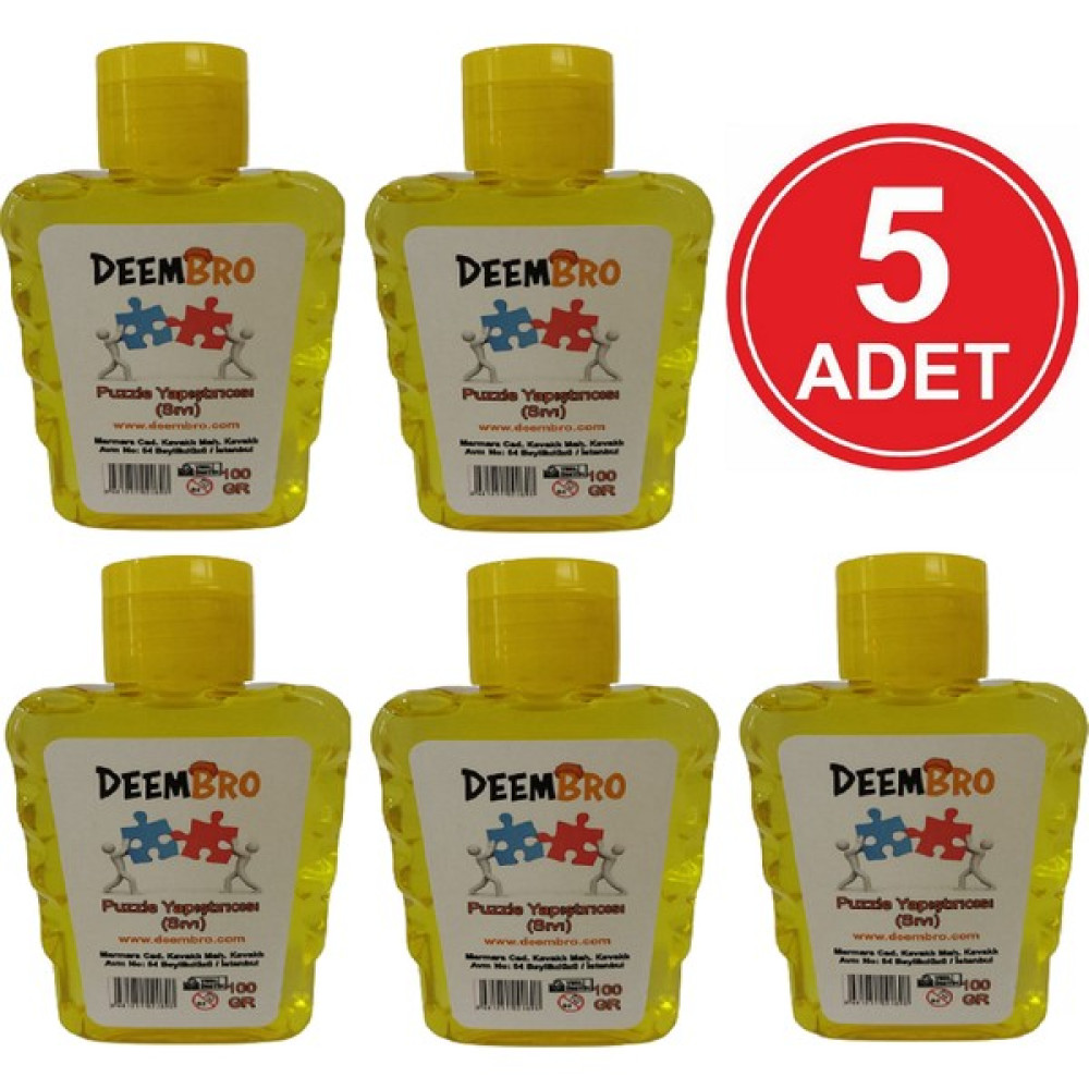 Deembro 5 Adet Puzzle Yapıştırıcısı 100 gr (Yeni Ürün) 5*100 gr Toplam 500 gr Gönderilmektedir Puzzle & Aksesuarları Fiyatı