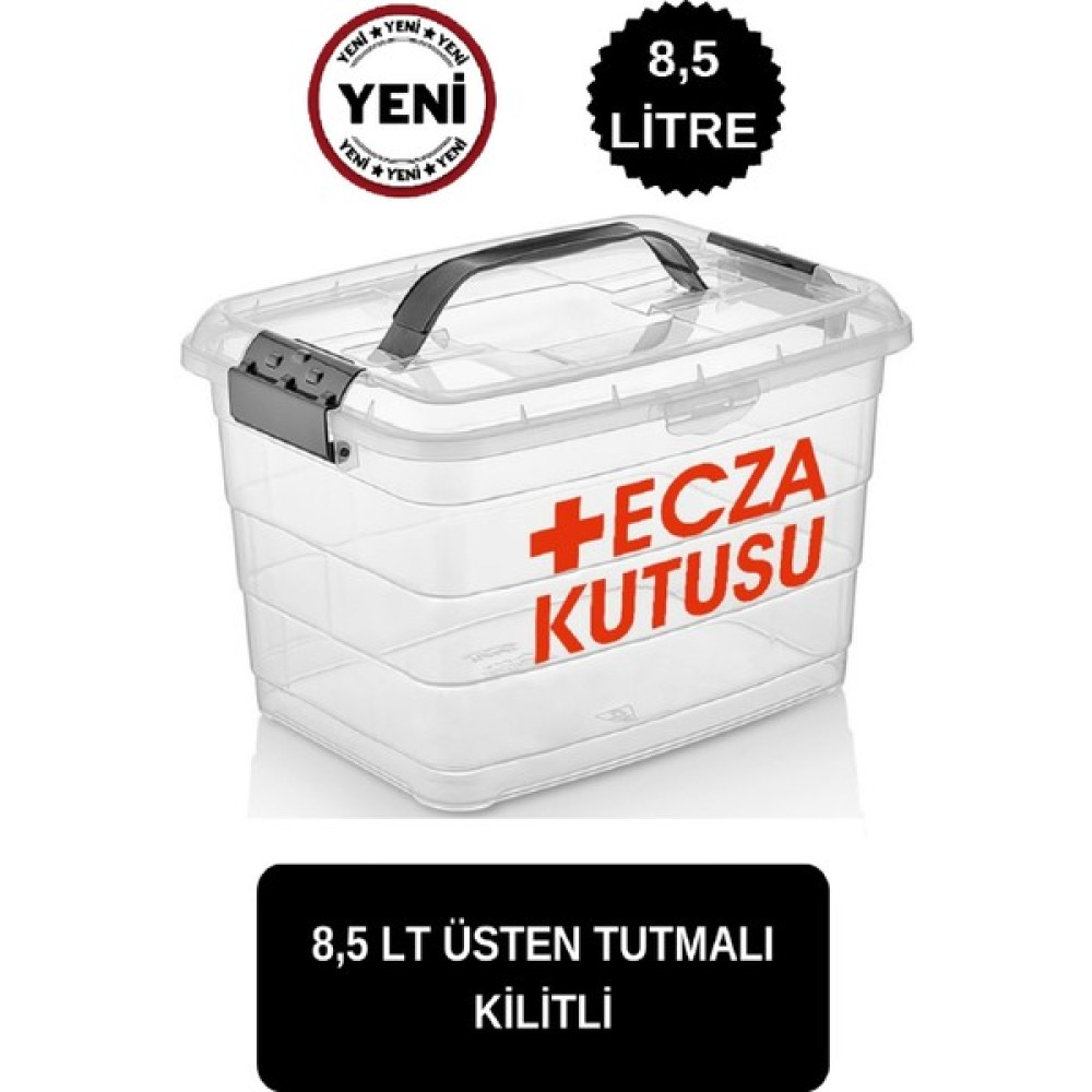 Deembro 8,5 Lt Ecza Kutusu Ilk Yardım Ecza Dolabı Çantası Ilaç Kutusu Ilaç Saklama Kabı Kutusu Ilaç Dolabı Ecza Kutusu Banyo Dolabı / Mobilyası Fiyatı