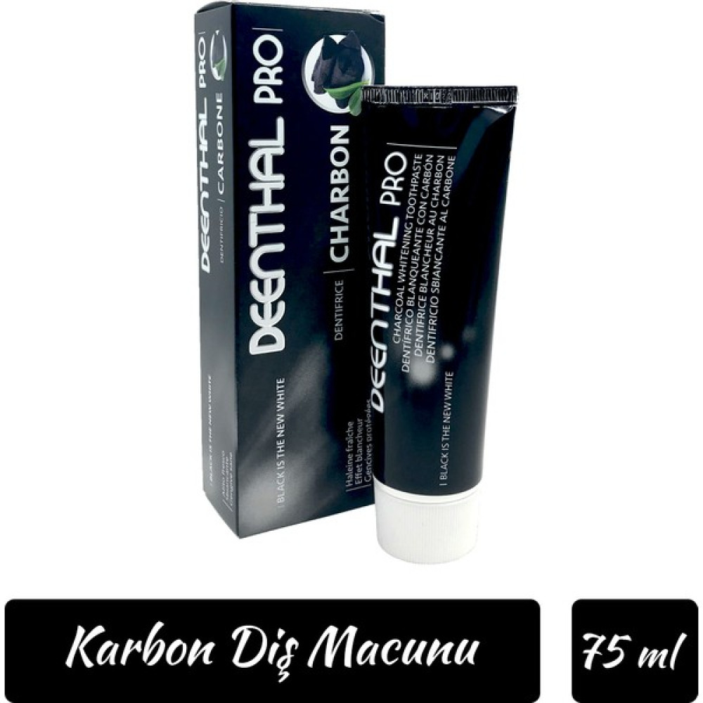 Deenthal Pro Aktif Kömür Diş Macunu Maksimum Beyazlatıcı Karbon Charcoal Toothpaste 75 ml Diş Macunları Fiyatı