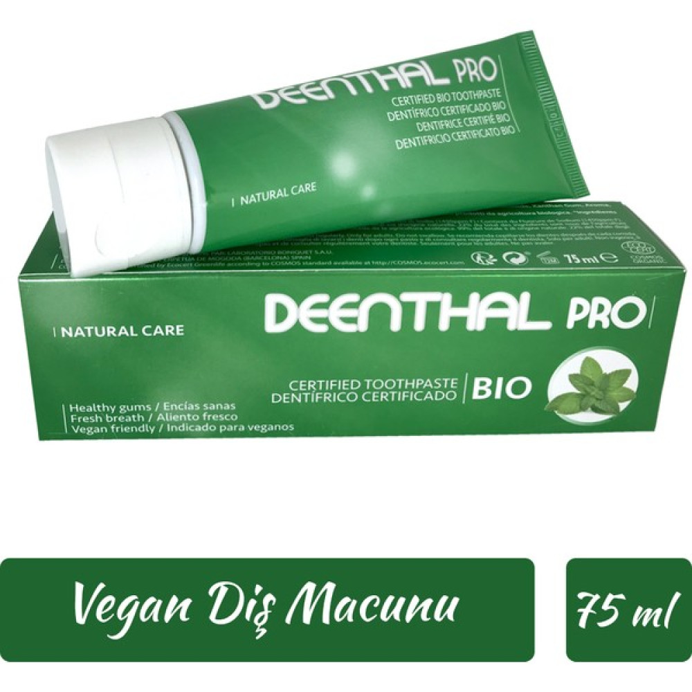 Deenthal Pro Vegan Diş Macunu Doğal Diş Eti Koruyucu Ferahlatıcı Natural Toothpaste 75 ml Diş Macunları Fiyatı