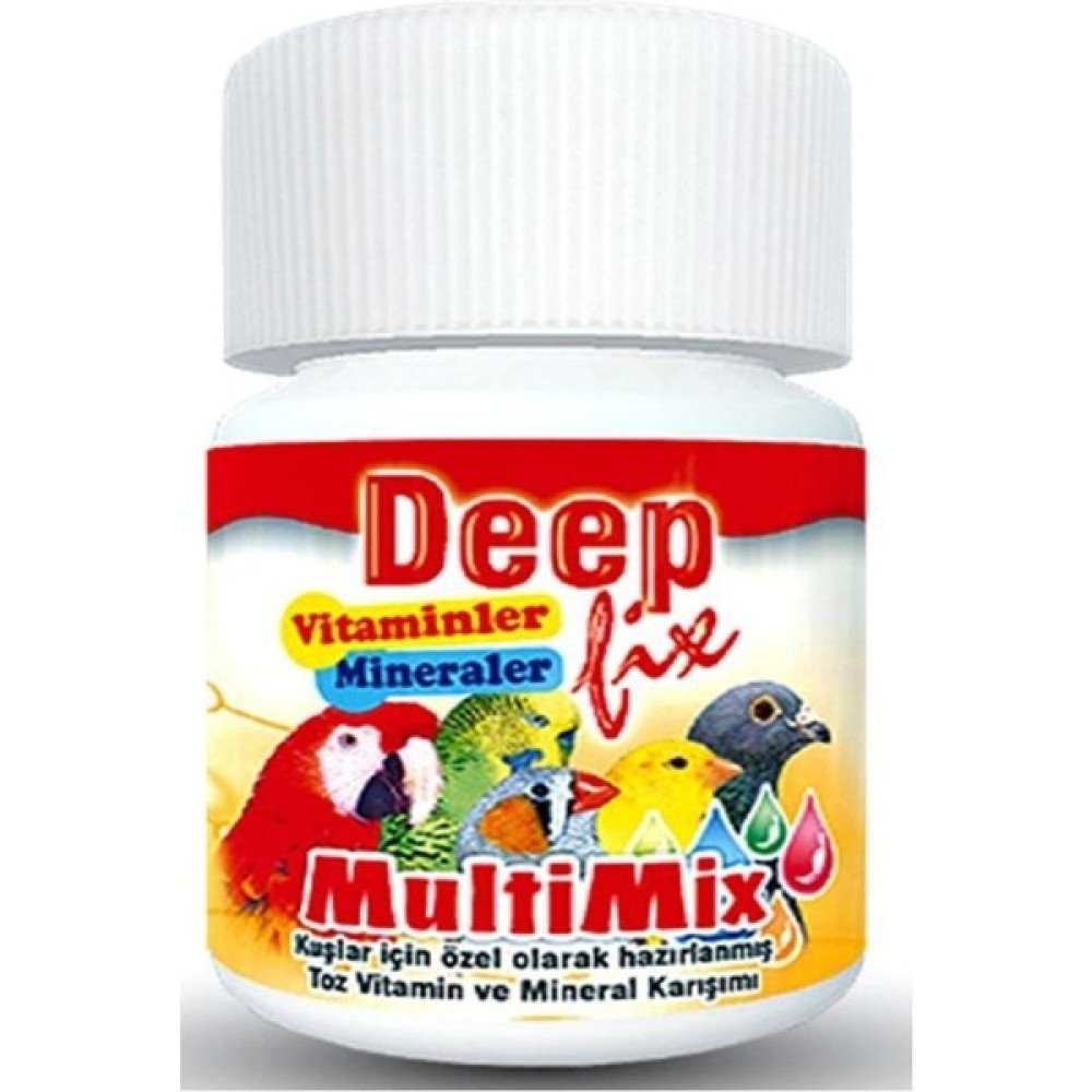 Deep Fix Multimix Kanarya Muhabbet Kuşu Papağan Güvercin Kuş Vitamini 50GR Evcil Hayvan Ürünleri Fiyatı