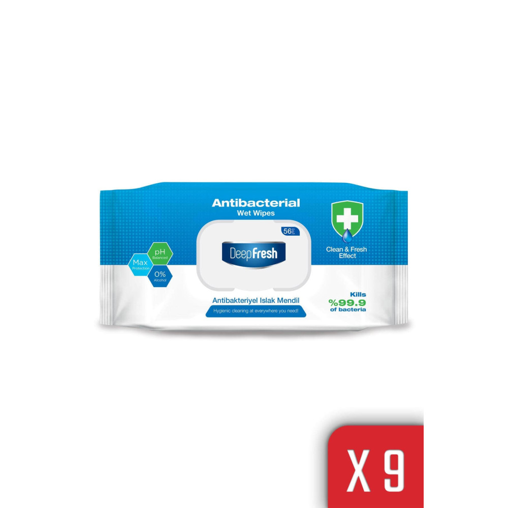 Deep Fresh Antibakteriyel Islak Havlu 9lu Paket 504 Yaprak Islak Mendil Fiyatı