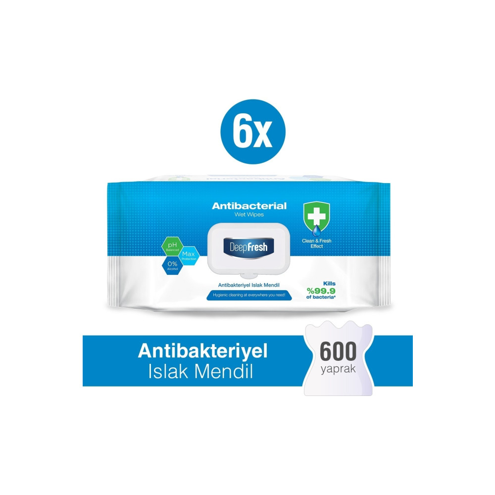 Deep Fresh Antibakteriyel Islak Mendil 6 x 100 Yaprak Islak Mendil Fiyatı