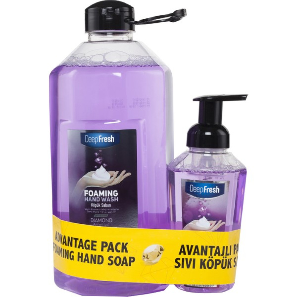 Deep Fresh Diamond Köpük Sabun Amethyst 2,5 Lt & 400 ml Avantaj Paketi Sabunlar Fiyatı
