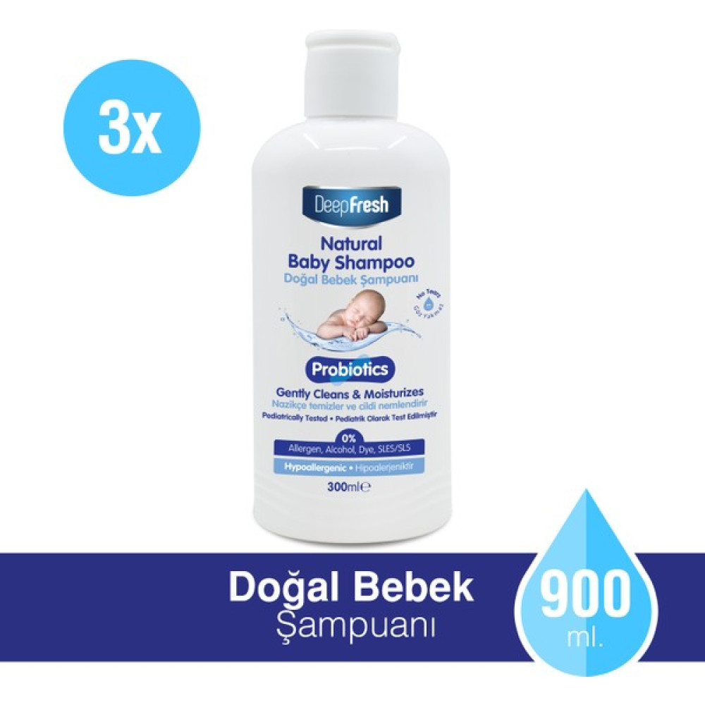 Deep Fresh Probiyotik Doğal Bebek Şampuanı 3 x 300 ml Bebek Şampuanı Fiyatı