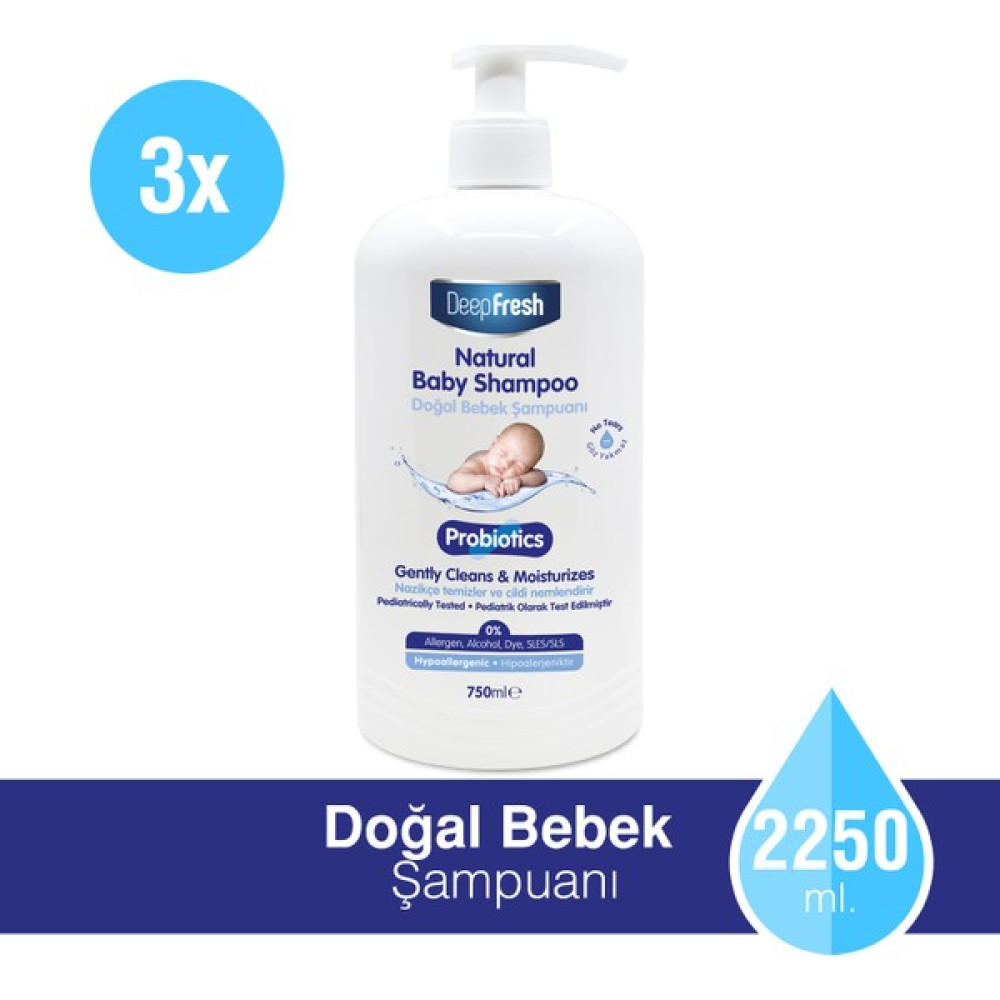 Deep Fresh Probiyotik Doğal Bebek Şampuanı 3 x 750 ml Bebek Şampuanı Fiyatı