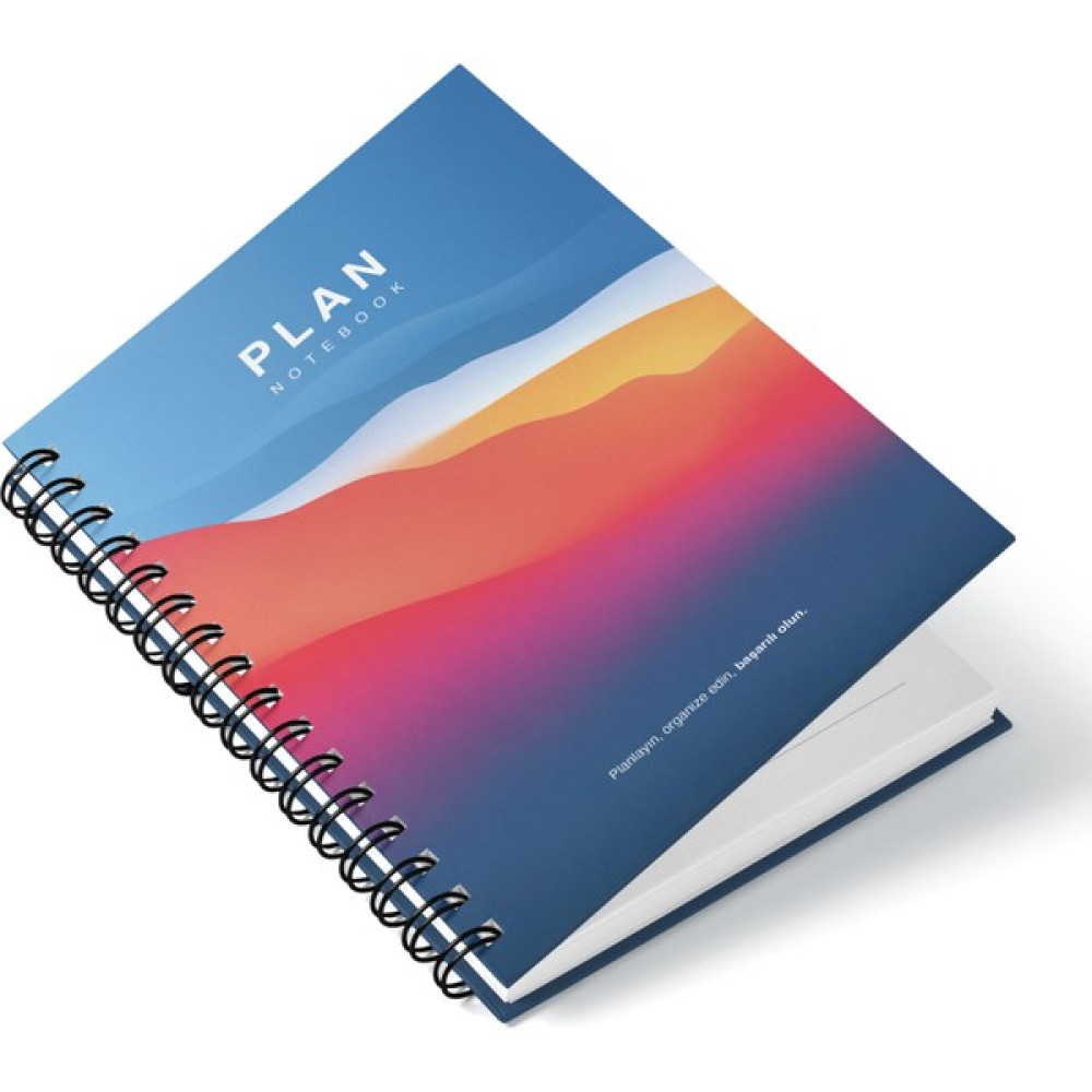 Deep Notebook Süresiz Planlayıcı Ajanda A5 Spiralli Pastel Renk Geçişi Renkli Tasarım - Pastel Geçişi Ajanda Fiyatı