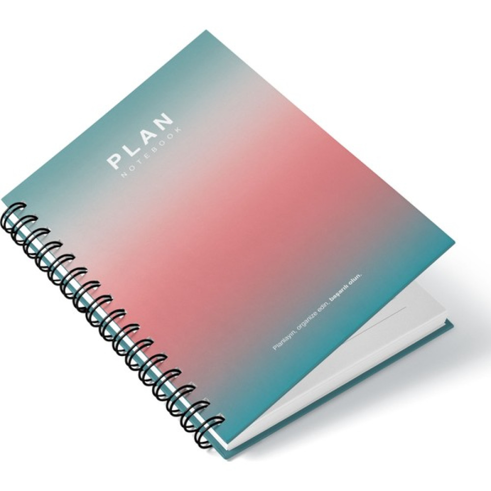 Deep Notebook Süresiz Planlayıcı Ajanda A5 Spiralli Renk Geçiş Renkli Tasarım - Renk Geçişi Ajanda Fiyatı