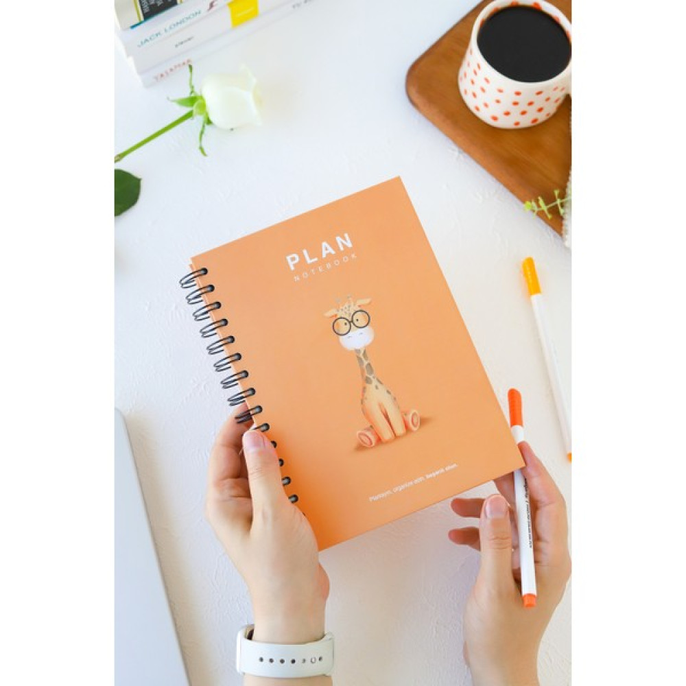 Deep Notebook Süresiz Planlayıcı Ajanda A5 Spiralli Zürafa Maskot Tasarımı - Zurafa Ajanda Fiyatı