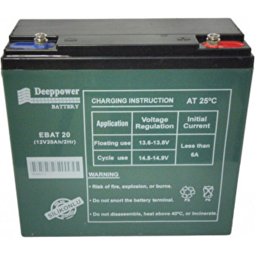 Deep Power Akü E-Bike EBAT20 (NP20-12) (12V20AH/2HR) Akü Fiyatı
