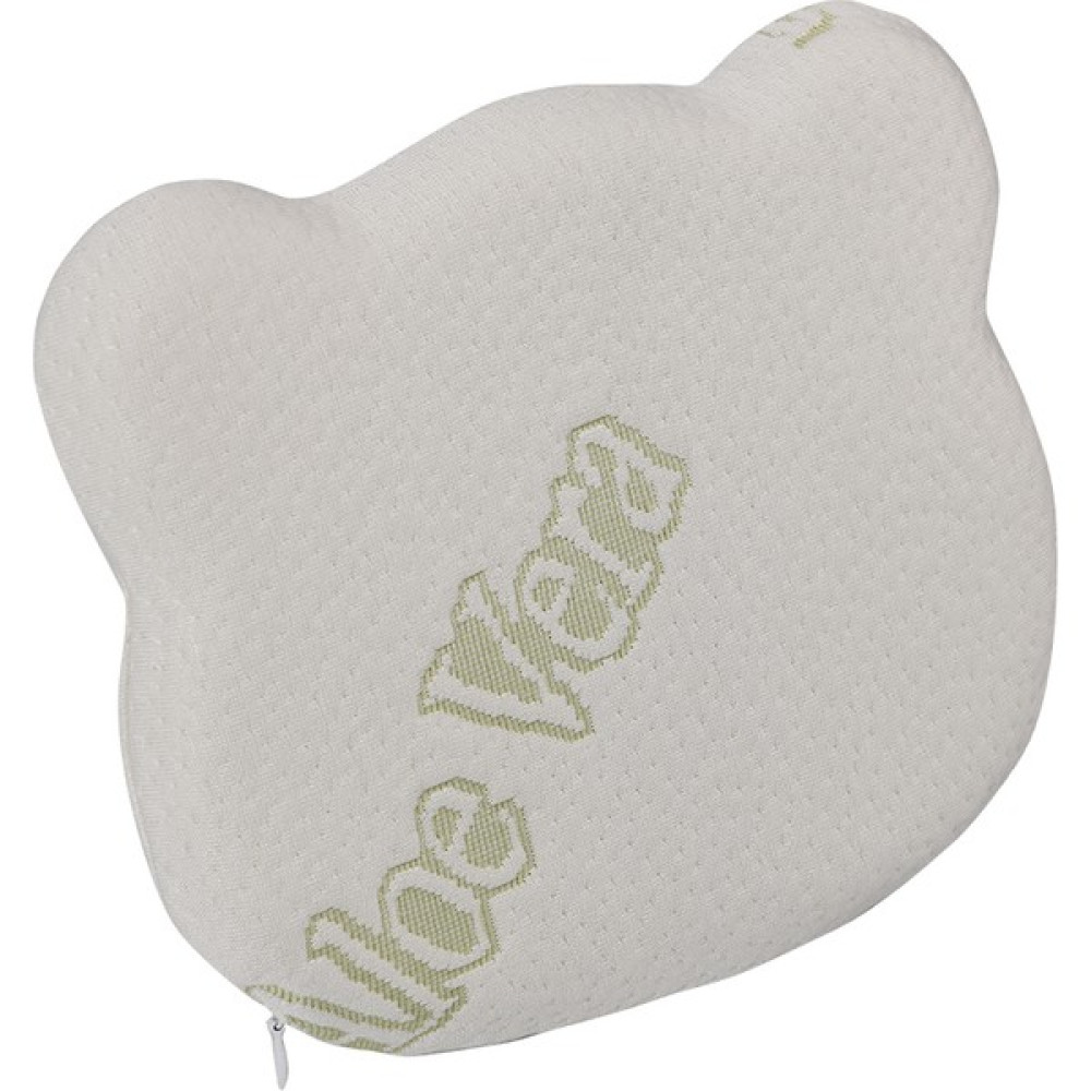 Deephite Visco Yeni Doğan Bebek Düz Kafa Sendromu Yastığı Ayıcık 24X20X3CM Aleovera Kumaş - Beyaz - 24 x 20 x 3 Bebek Yastığı-Kılıfı Fiyatı