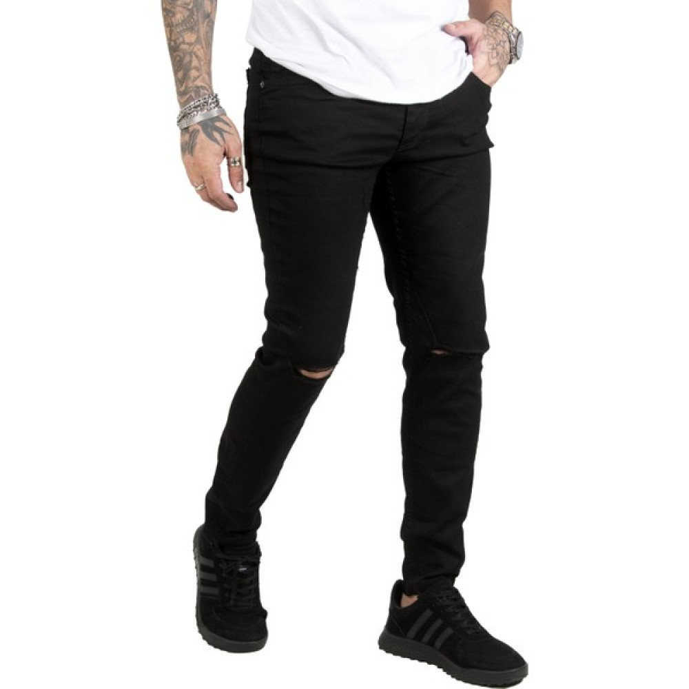 Deepsea Dizleri Yırtık Likralı Slim Fit Erkek Kot Pantolon 1902114 Erkek Jeans / Kot Pantolon Fiyatı