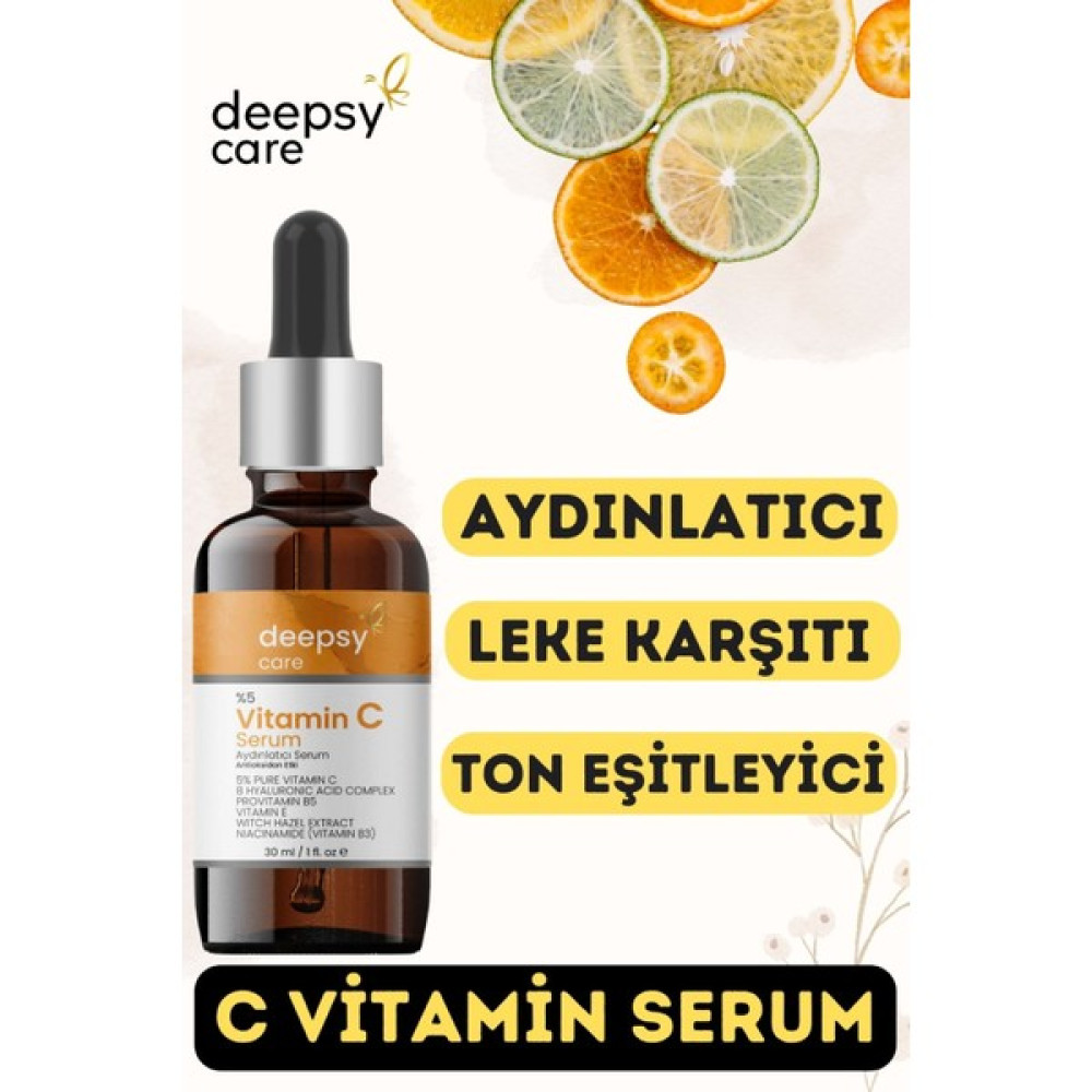 Deepsy Care Aydınlatıcı C Vitamini Serumu 30 ml - C VİTAMİN Anti-Aging / Yaşlanma Karşıtı Fiyatı