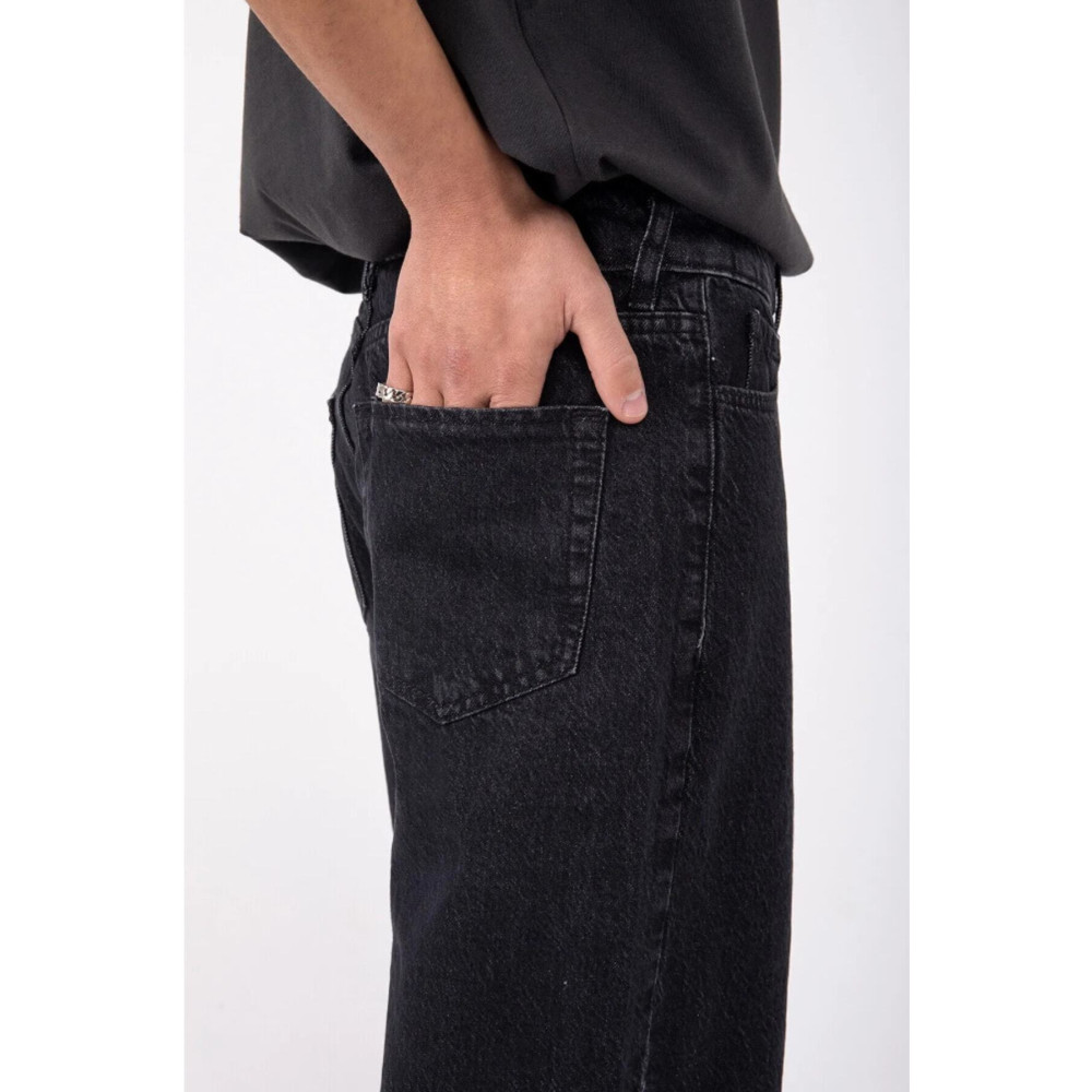 DeepWater Atelier Oversize Basic Antrasit Renkli Baggy Bol Jean Relaxed Pantolon 32 Beden Kadın Pantolon Fiyatı