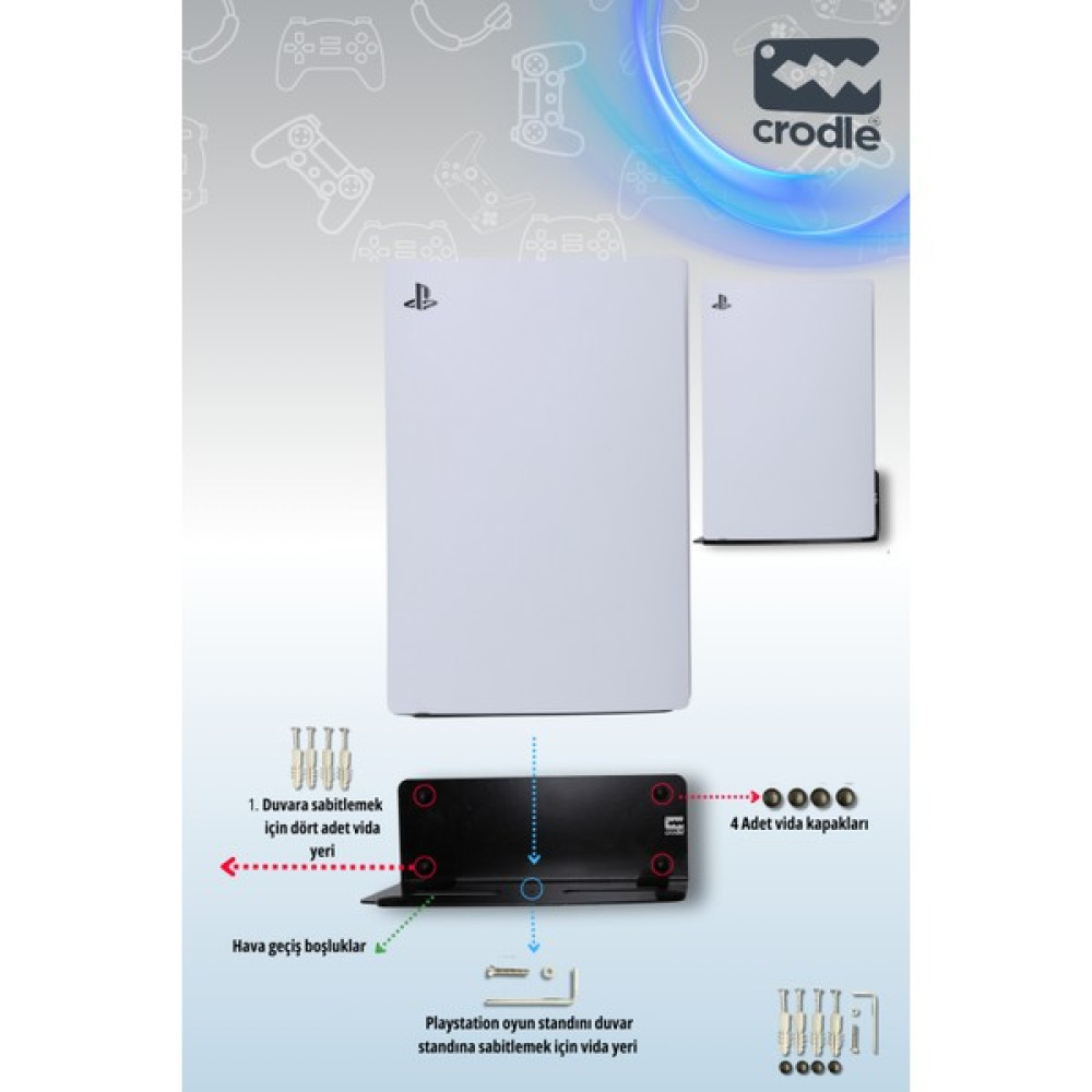 Deer Home Playstation 5 Duvar Standı Yerden Tasarruf Rahat Hava Akışı Gaming Aksesuar Konsol Tutacağı PlayStation 5 PS5 Oyunları Fiyatı
