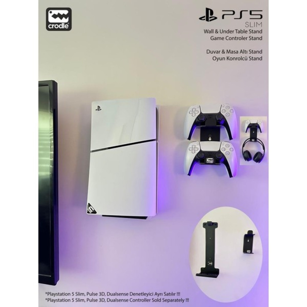 Deer Home Playstation 5 Slim Duvar Standı ve Joystick Duvar Standı Ps5 Duvar Standı Gaming Aksesuar PlayStation 5 PS5 Oyunları Fiyatı