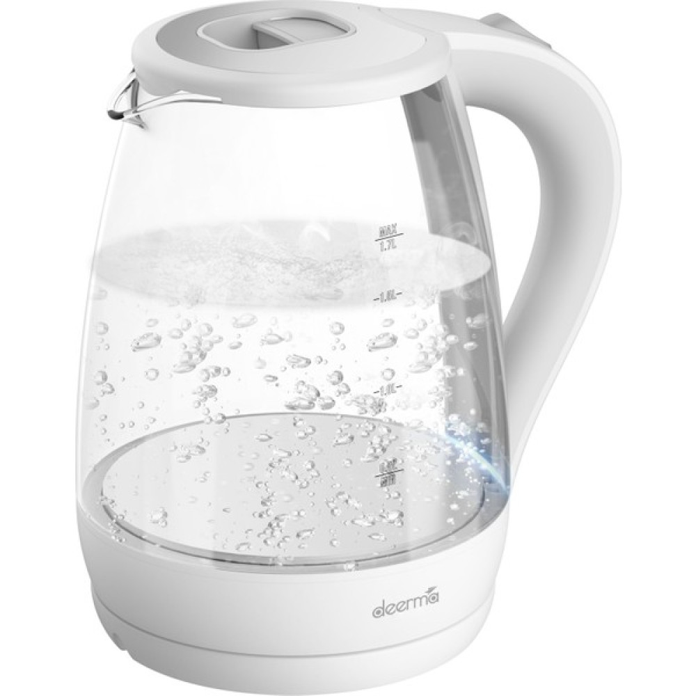 Deerma DEM-SH30W 1,7 Lt Mavi Işıklı Cam Kettle & Su Isıtıcı - Beyaz Su Isıtıcıları / Kettle Fiyatı