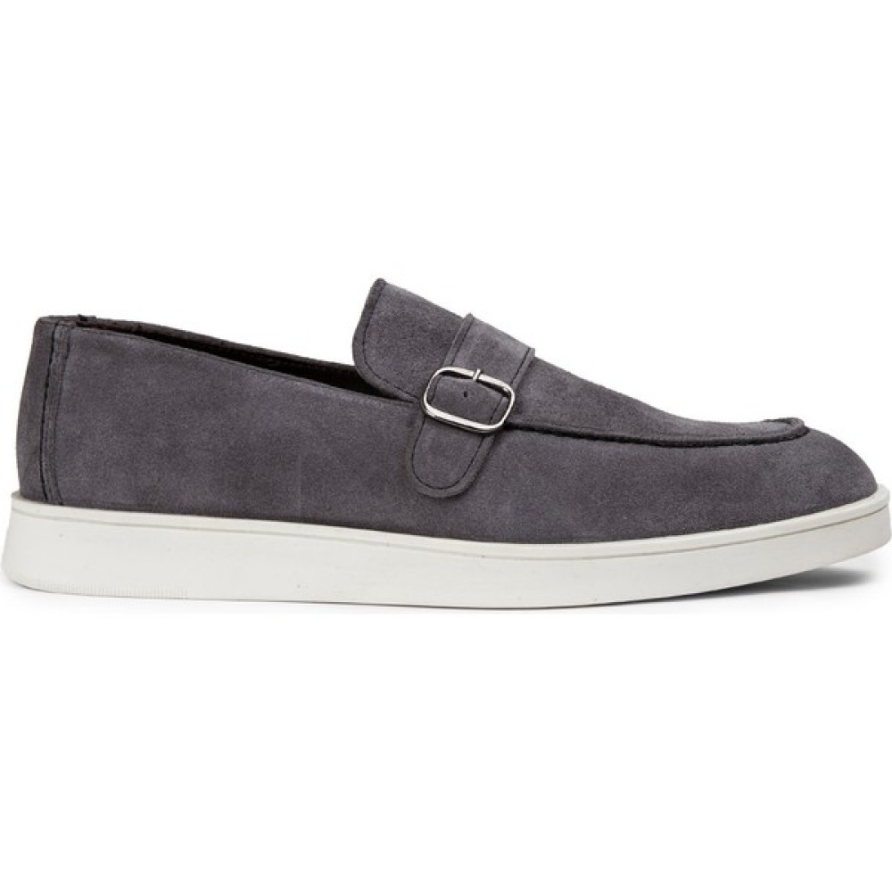 Deery Süet Gri Tokalı Erkek Loafer Ayakkabı - 01959Mgrıc01 Erkek Ayakkabıları Fiyatı