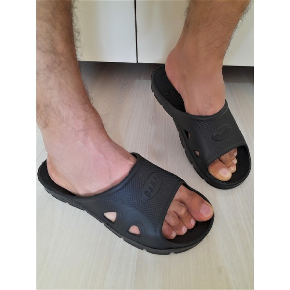 Defa Plastik Banyo Tuvalet Terliği Siyah MZ145 Erkek Terlikleri ve Sandaletleri Fiyatı
