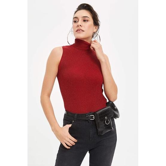 Defacto Bej Slim Fit Triko Erkek Kazak
