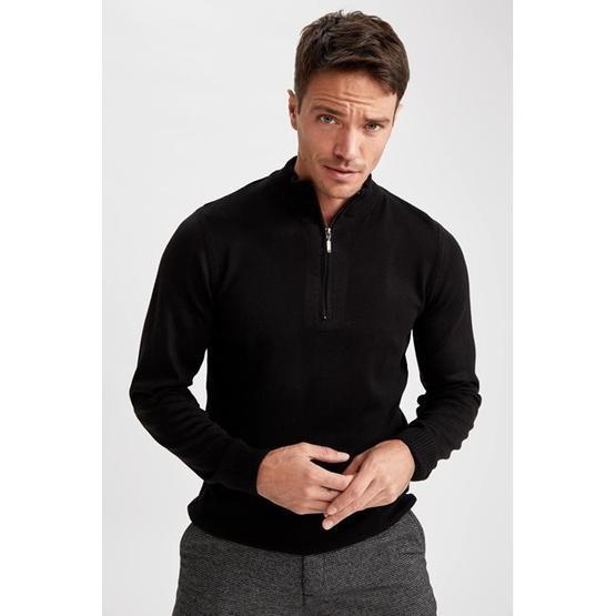 Defacto Bej Slim Fit Triko Erkek Kazak
