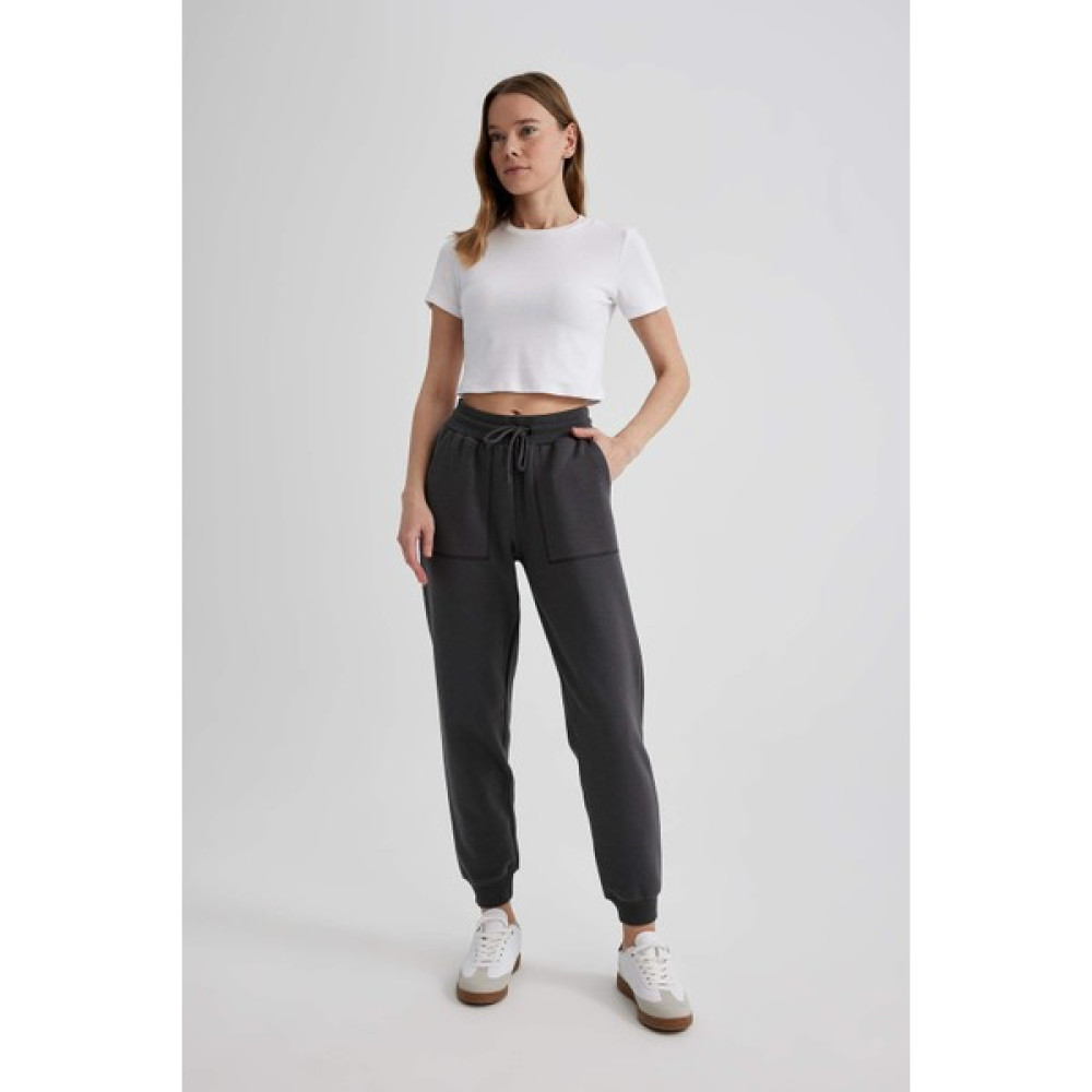 DeFacto Beli Bağcıklı Cepli Regular Fit Jogger Eşofman Altı V2699AZ24SP Kadın Eşofman Fiyatı