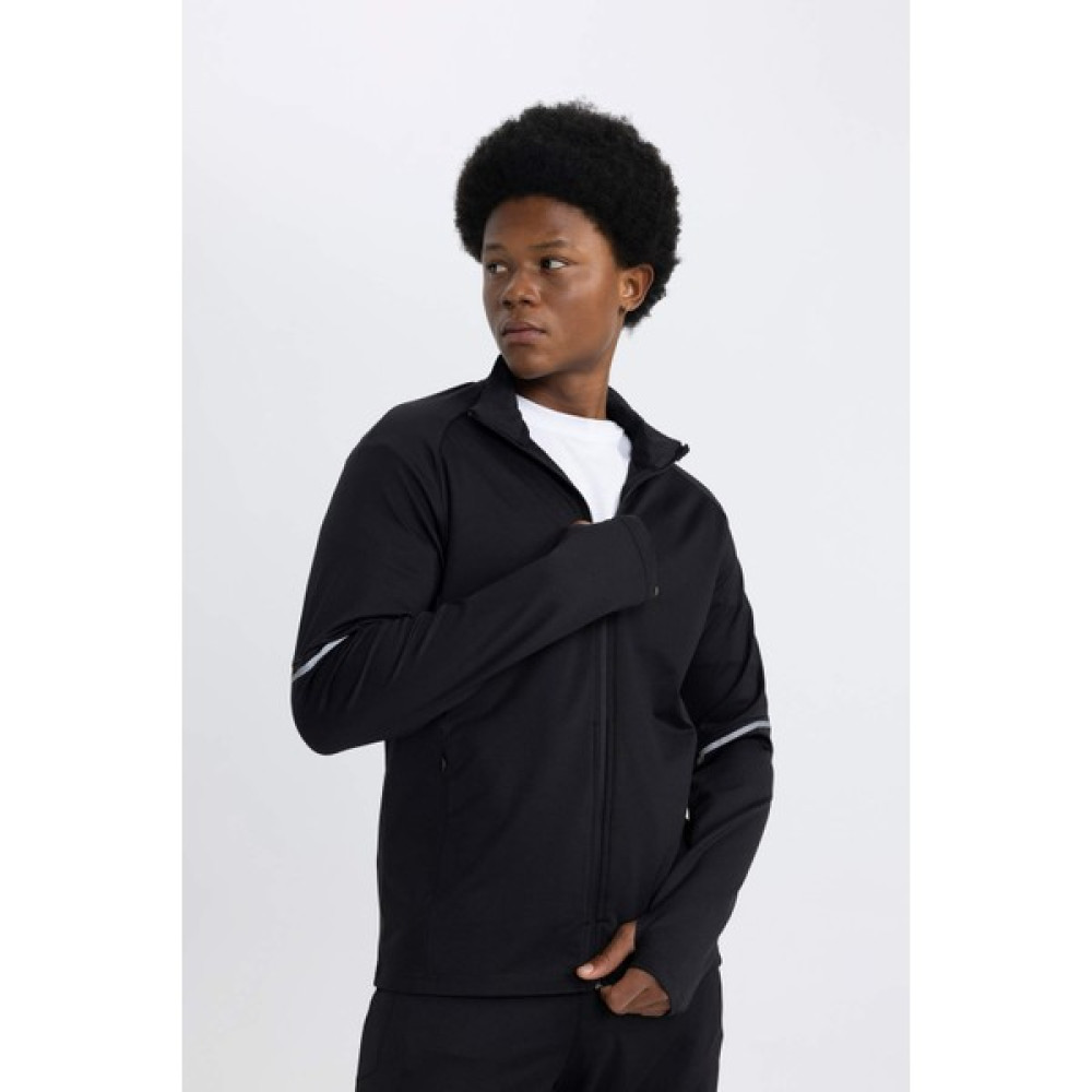 DeFacto DeFactoFit Slim Fit Fermuarlı Skuba Dalgıç Kumaş Hırka B4534AX24SP Erkek Hırkalar Fiyatı