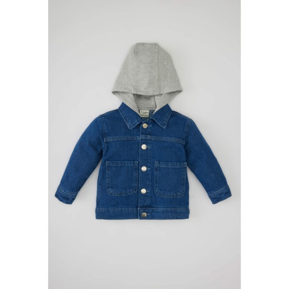 DeFacto Erkek Bebek Kapüşonlu Jean Ceket B6740A524SP Bayan Ceket Fiyatı