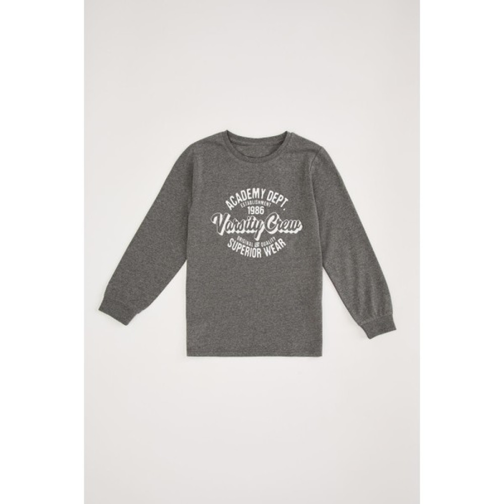 DeFacto Erkek Çocuk Baskılı Uzun Kollu Tişört S0741A620AU Erkek Çocuk Sweatshirt Fiyatı