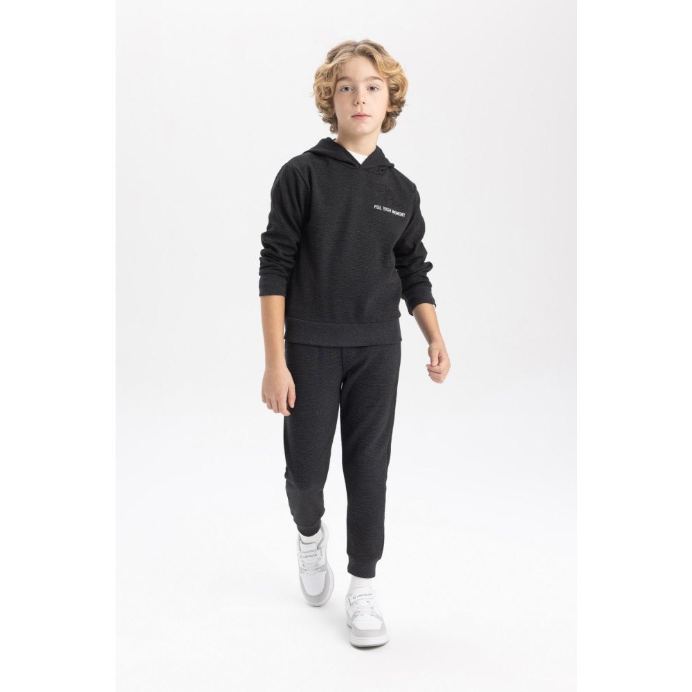 DeFacto Erkek Çocuk Kapüşonlu Baskılı Sweatshirt Eşofman Altı 2li Takım 5-6 Yaş Beden Kadın Eşofman Fiyatı