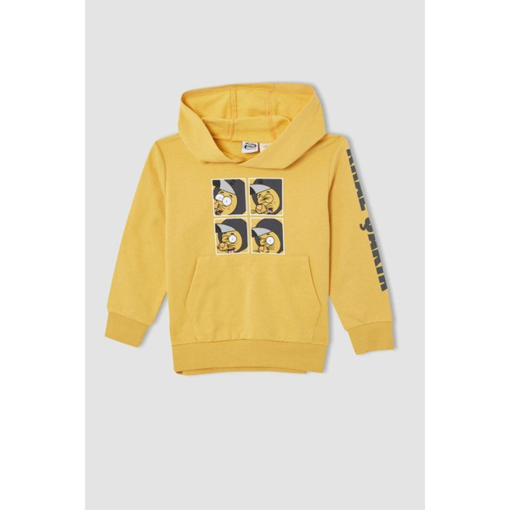 DeFacto Erkek Çocuk Kral Şakir Lisanslı Regular Fit Kapüşonlu Kanguru Cepli İçi Yumuşak Tüylü Sweatshirt V7125A621WN Erkek Çocuk Sweatshirt Fiyatı