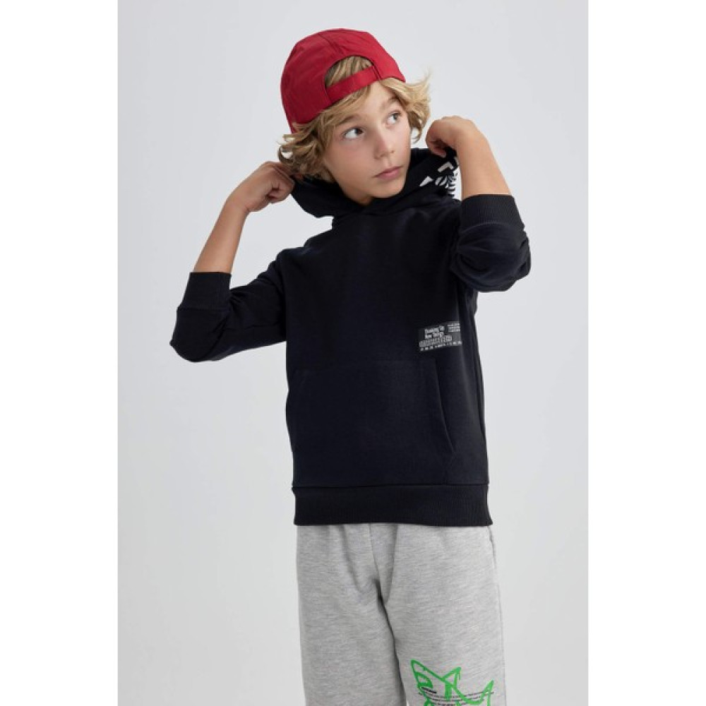 DeFacto Erkek Çocuk Oversize Fit Kapüşonlu Sweatshirt A6584A823WN Erkek Çocuk Sweatshirt Fiyatı