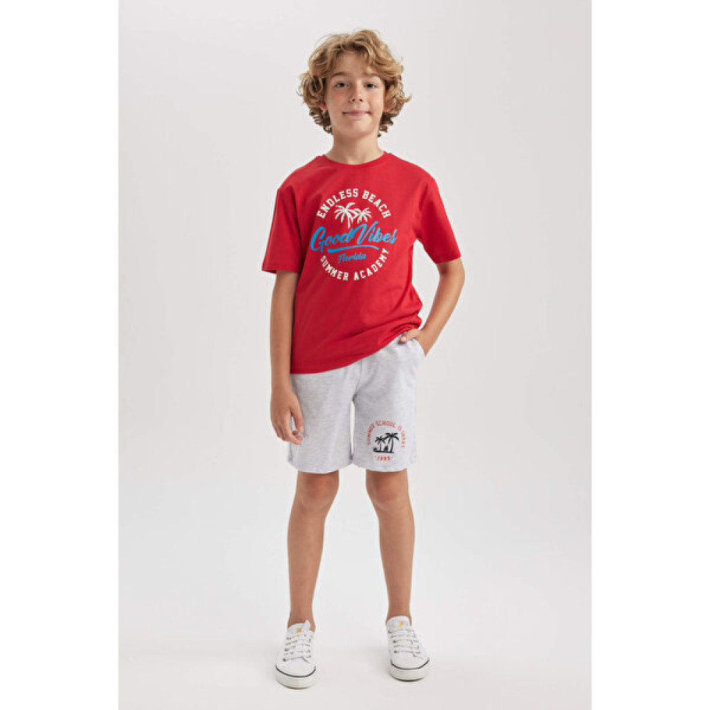 DeFacto Erkek Çocuk Regular Fit Penye Şort B1312A823HS Erkek Çocuk Capri / Kapri Fiyatı