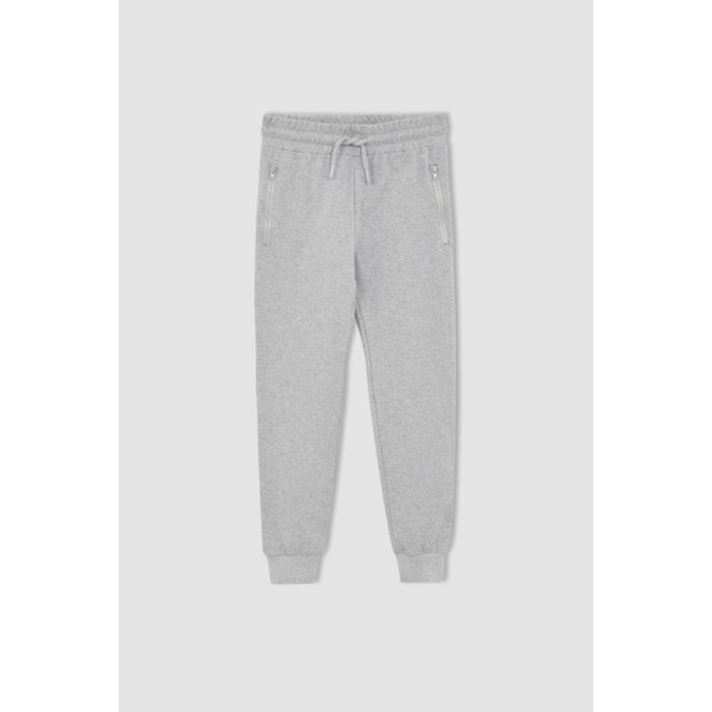DeFacto Erkek Çocuk Slim Fit Basic Fermuar Cepli Jogger Eşofman Alt W6751A622SP Erkek Çocuk Eşofman Fiyatı