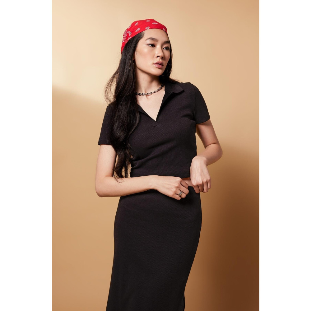DeFacto Fitted Polo Yaka Kısa Kollu Tişört 3XL Beden Bayan T-shirt Fiyatı