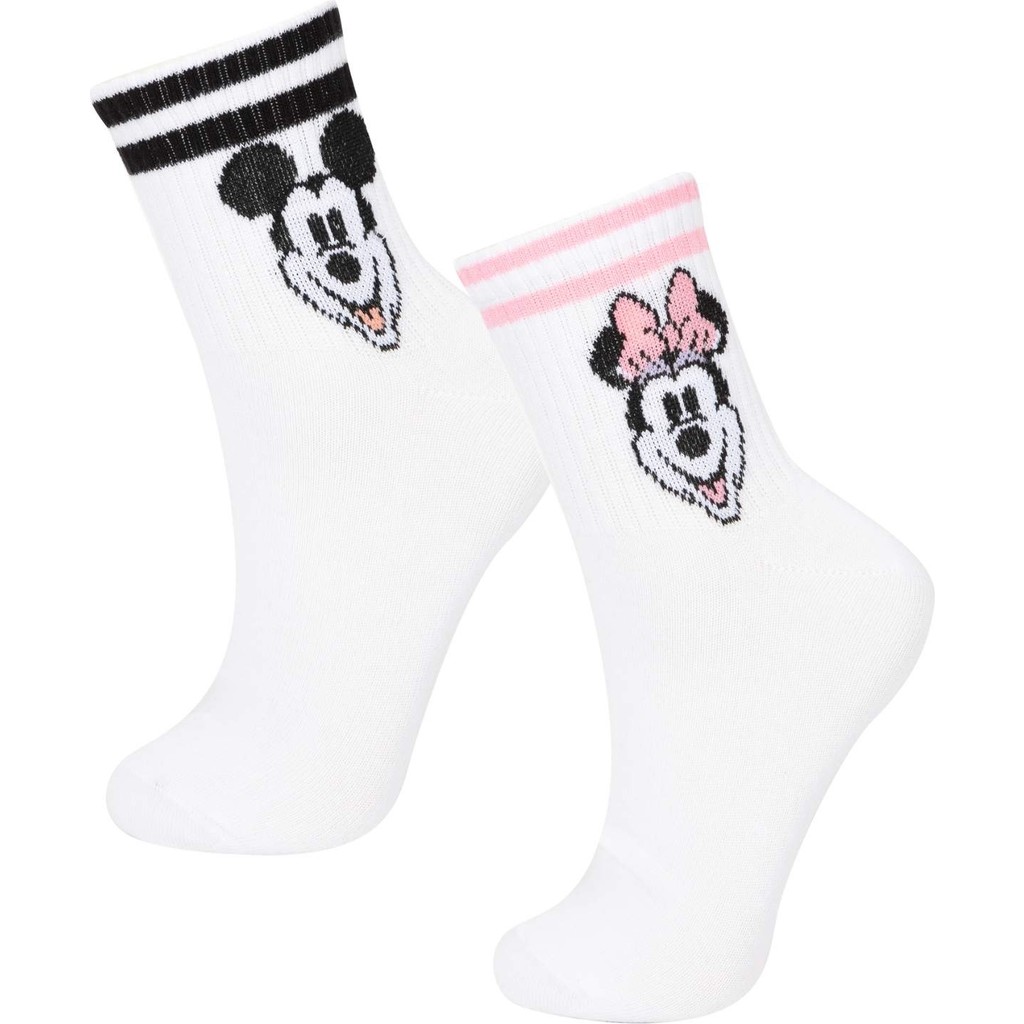 DeFacto Kadın Disney Mickey & Minnie 2'li Pamuklu Soket Çorap B8765AXNS Soket Çorap Fiyatı