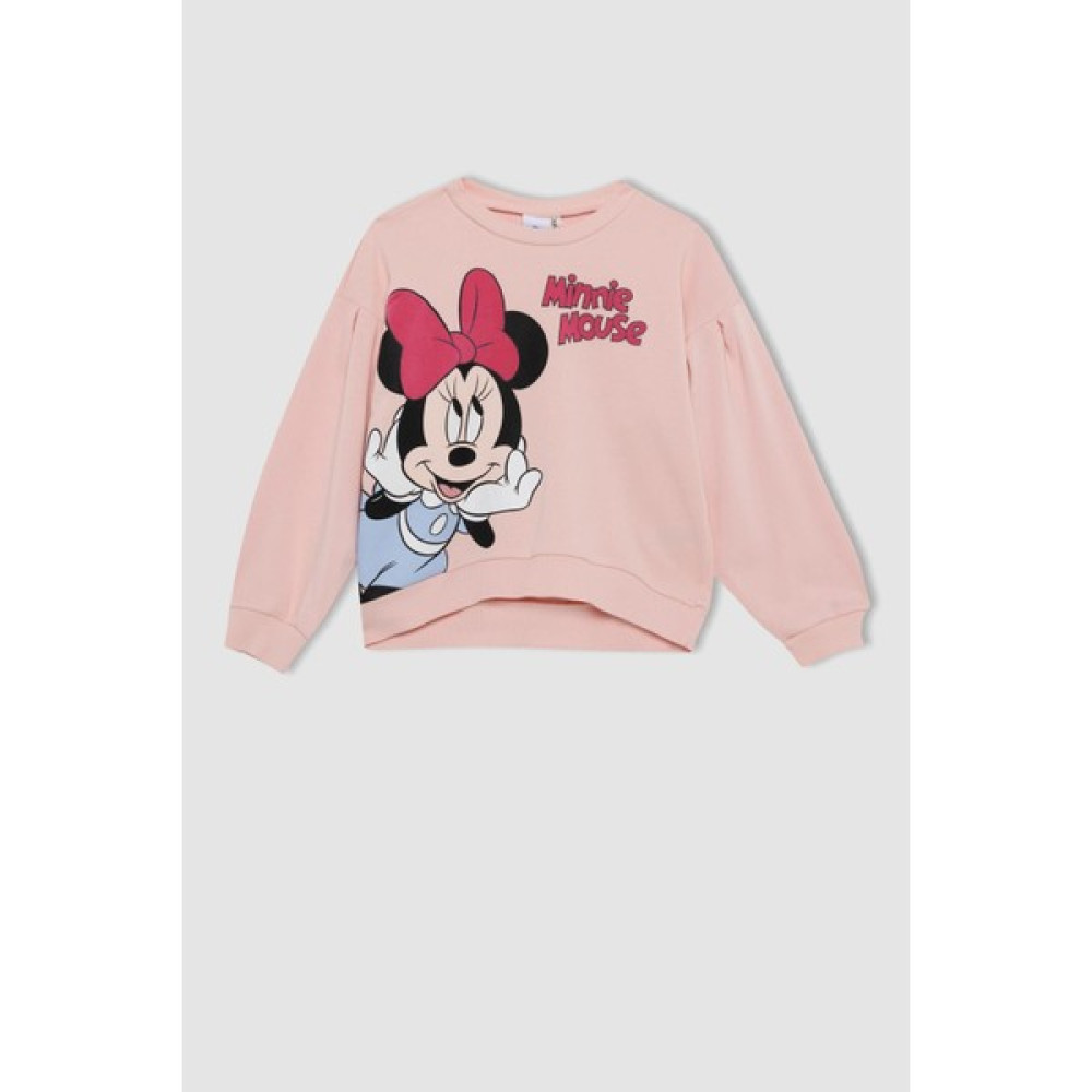 DeFacto Kız Çocuk Disney Mickey & Minnie Bisiklet Yaka Sweatshirt Y3423A622AU Kız Çocuk Sweatshirt Fiyatı
