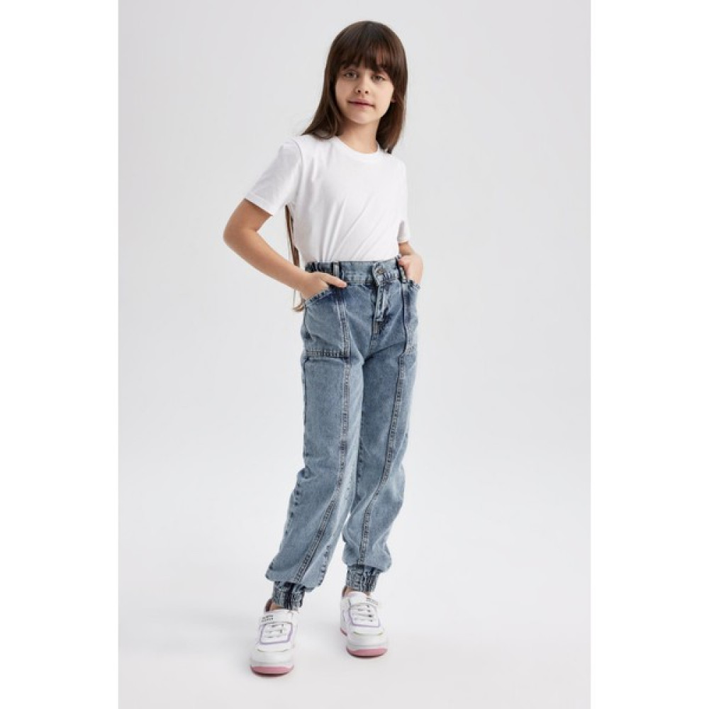DeFacto Kız Çocuk Jogger Jean Pantolon Z4707A623SM Kız Çocuk Pantolon Fiyatı