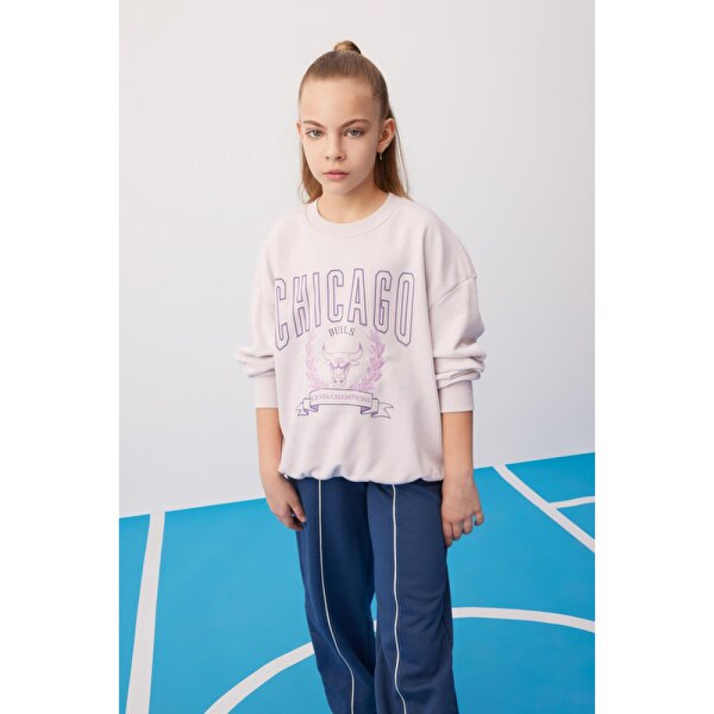 Defacto Kız Çocuk Nba Chicago Bulls Oversize Fit Bisiklet Yaka Sweatshirt C0802A824Sp Kız Çocuk Sweatshirt Fiyatı