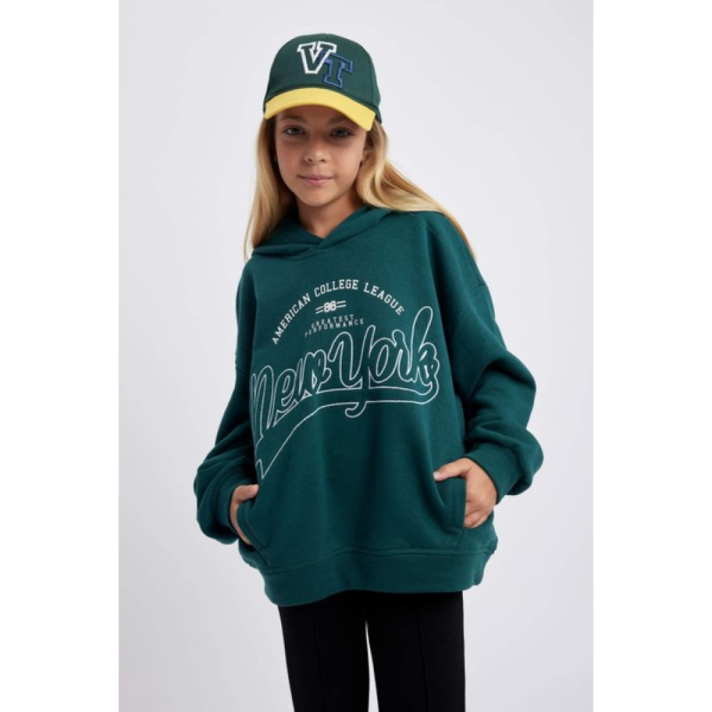 DeFacto Kız Çocuk Oversize Fit Baskılı Sweatshirt A6157A823AU Kız Çocuk Sweatshirt Fiyatı