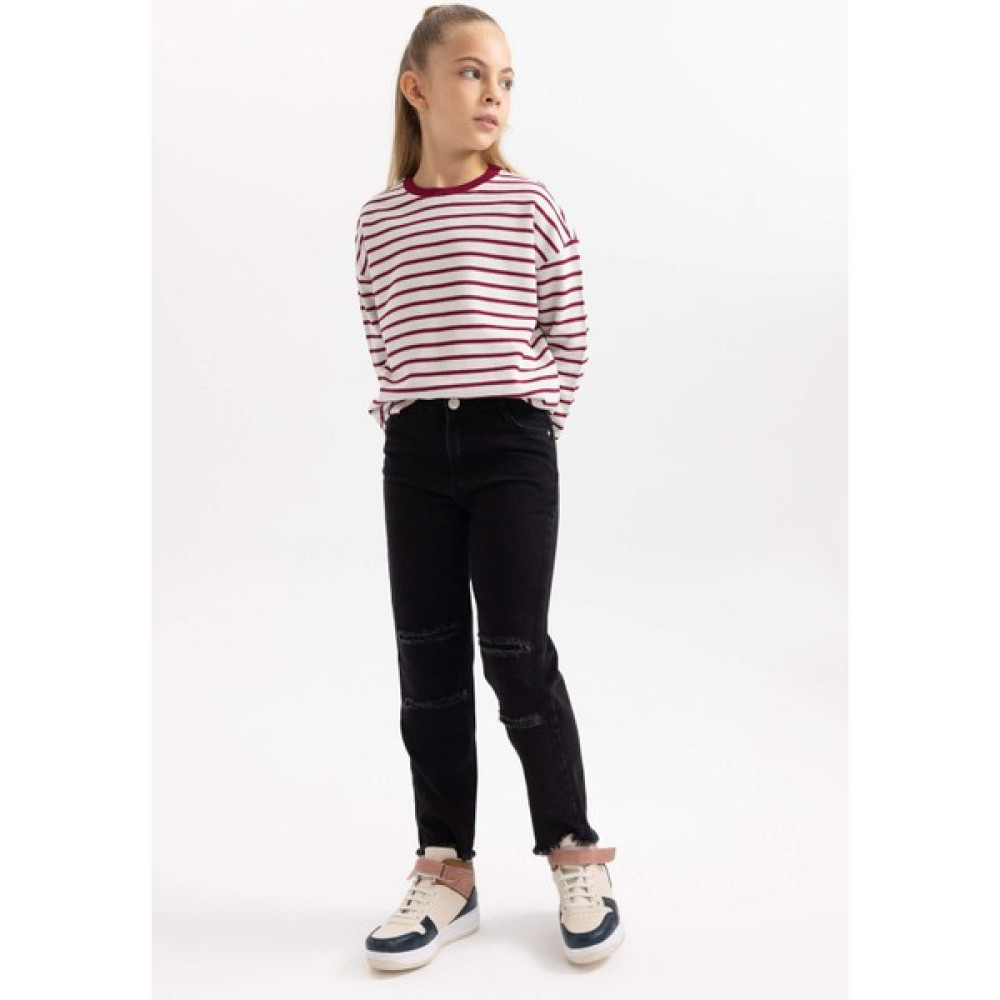 DeFacto Kız Çocuk Straight Fit Pantolon B3434A823WN Kız Çocuk Pantolon Fiyatı