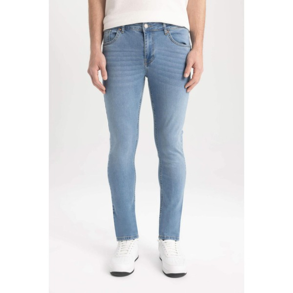DeFacto Pedro Slim Fit Dar Kalıp Normal Bel Dar Paça Jean Pantolon A2977AX23SM Erkek Jeans / Kot Pantolon Fiyatı